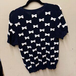 Chanel Blue Bow Sweater – Size 12